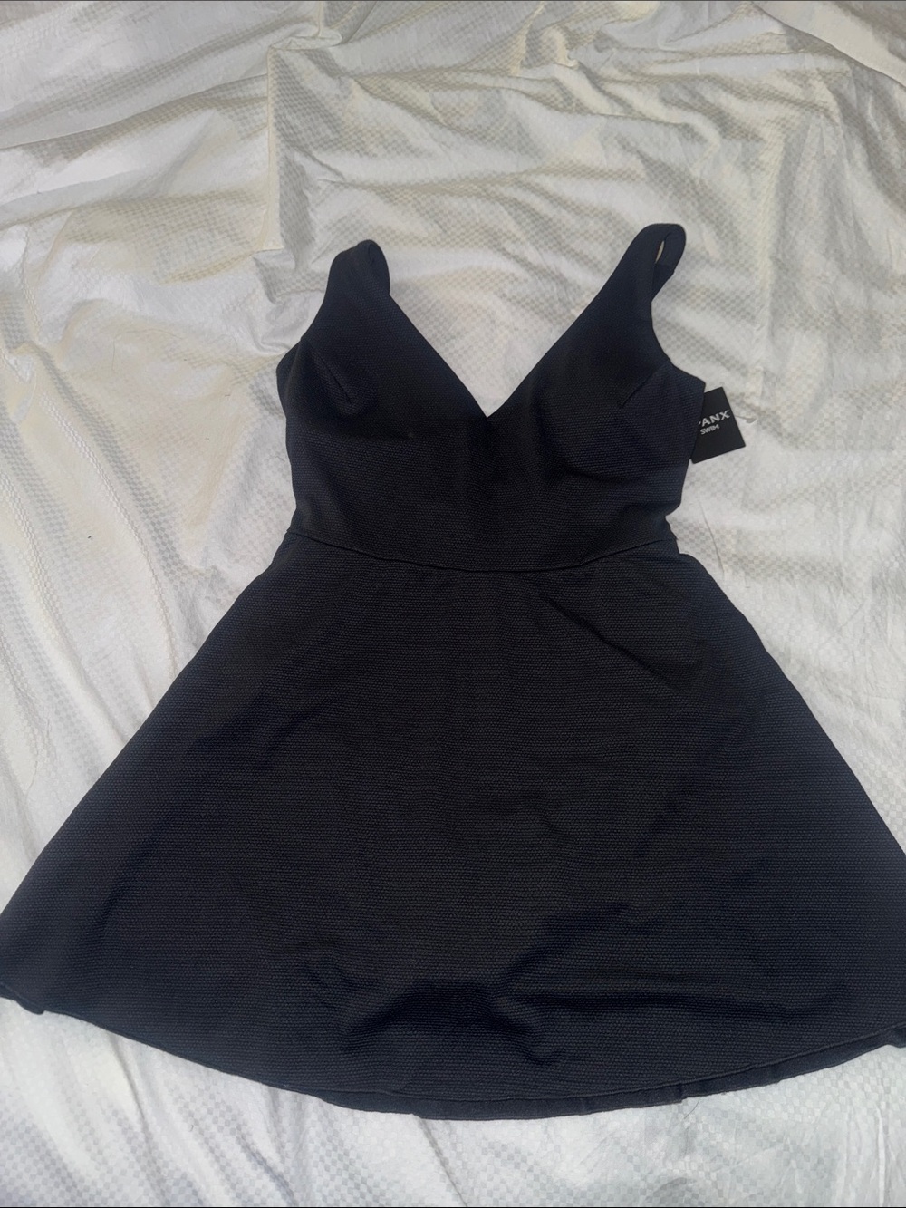 SPANX Black V-Neck A-Line Swim Mini